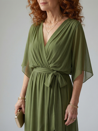 Mireille | Robe Midi Doucement Drapée