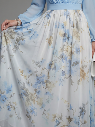 Coralie | Robe Maxi Fleurie à Col V