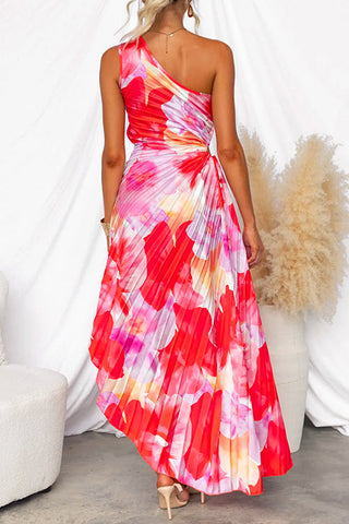 Victoria | Robe Maxi Plissée à Une Épaule