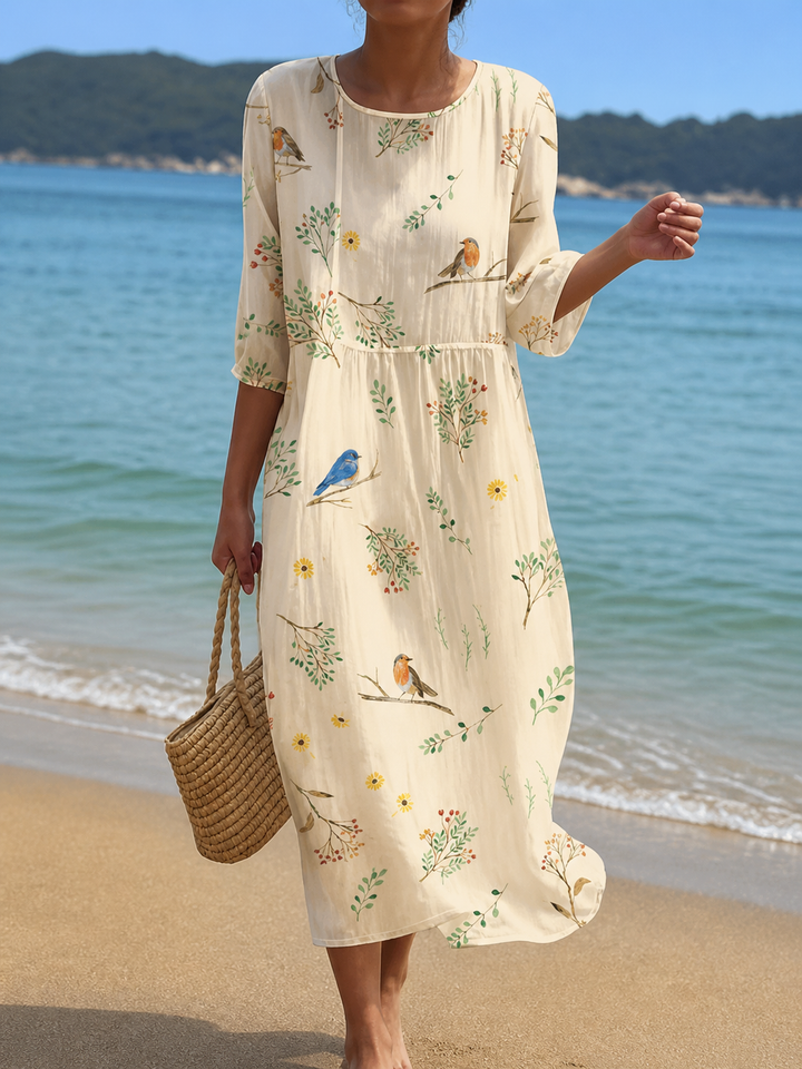 Robe décontractée pour femme avec imprimé floral