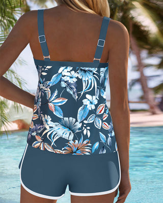 Imke™ | Tankini imprimé sans manches à encolure en U
