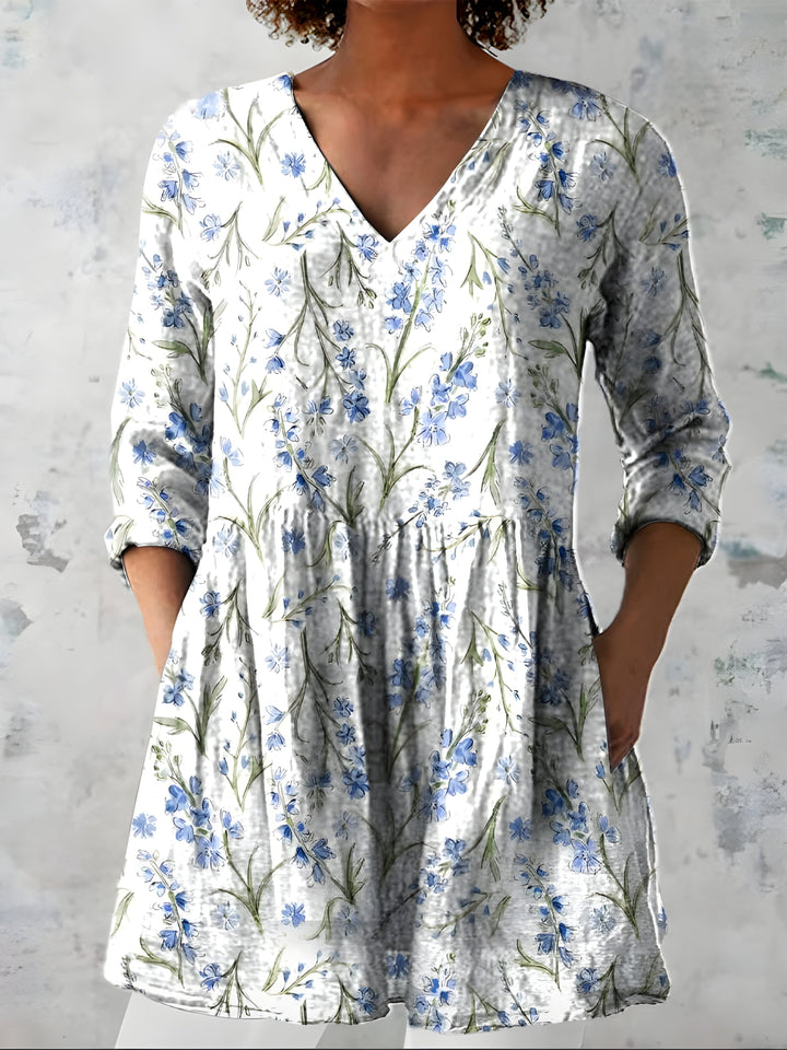 Lenora | Blouse Longue avec Décolleté en V