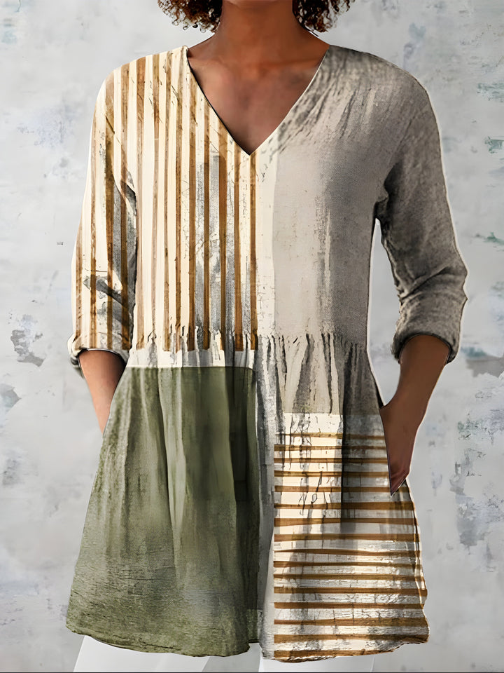 Natalie | Longue Blouse avec Col en V