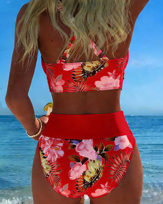 Marta™ | Bikini fleuri contrastant Roos