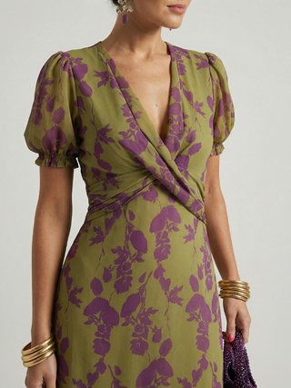 Virel | Robe Midi Florale Décontractée