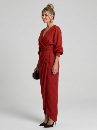 Cecilia | Robe Midi Drapée