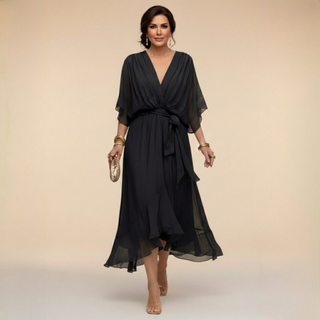 Monica | Robe à Col V