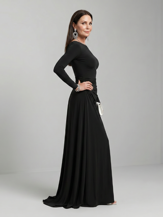 Celestine | Robe Maxi Fluide Col Bateau