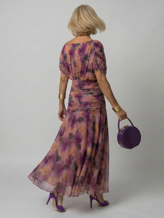 Calen™ robe mi-longue fluide à épaules dénudées