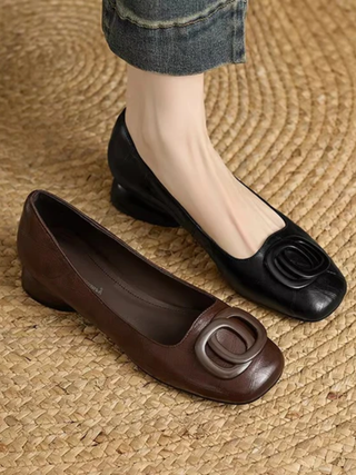 Ballerines en Cuir Opium