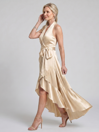 Della | Robe Midi à Encolure Halter