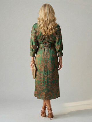 Maureen | Robe Midi à Devant Torsadé
