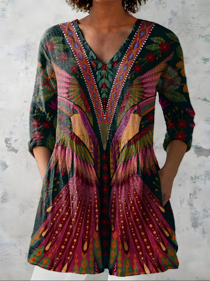Jayla | Blouse Longue avec Décolleté en V
