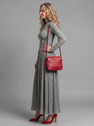 Diane | Robe Midi à Manches Longues et Col Roulé
