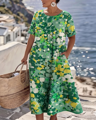 ELENA™ - ROBE MI-LONGUE D’ÉTÉ FLEURIE ÉLÉGANTE