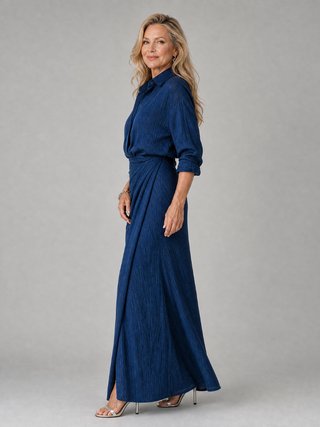 Mirque™ Robe longue cache-cœur à manches longues