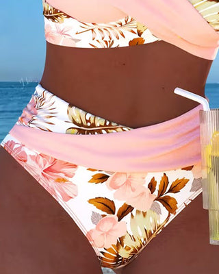 Jolina™ | Bikini deux-pièces à imprimé floral et contraste