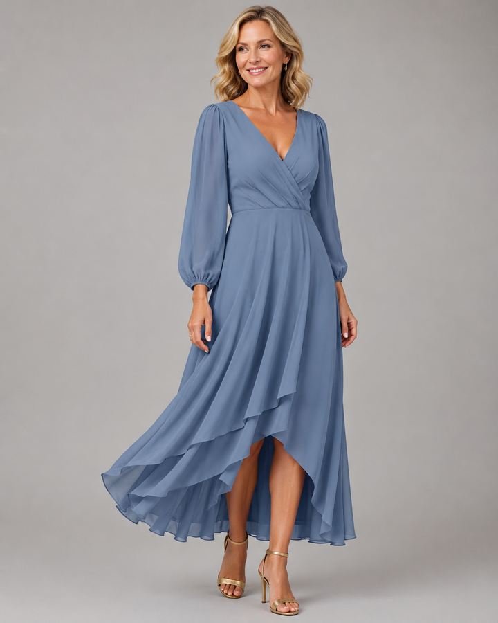 Mia™ | Robe Longue Élégante à Col V