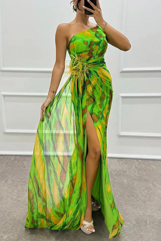 Nicolette | Robe de Soirée Drapée à Une Épaule