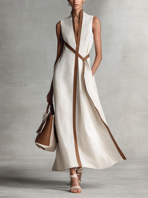 SUZANNE™ - ROBE LONGUE D’ÉTÉ ÉLÉGANTE À COL EN V