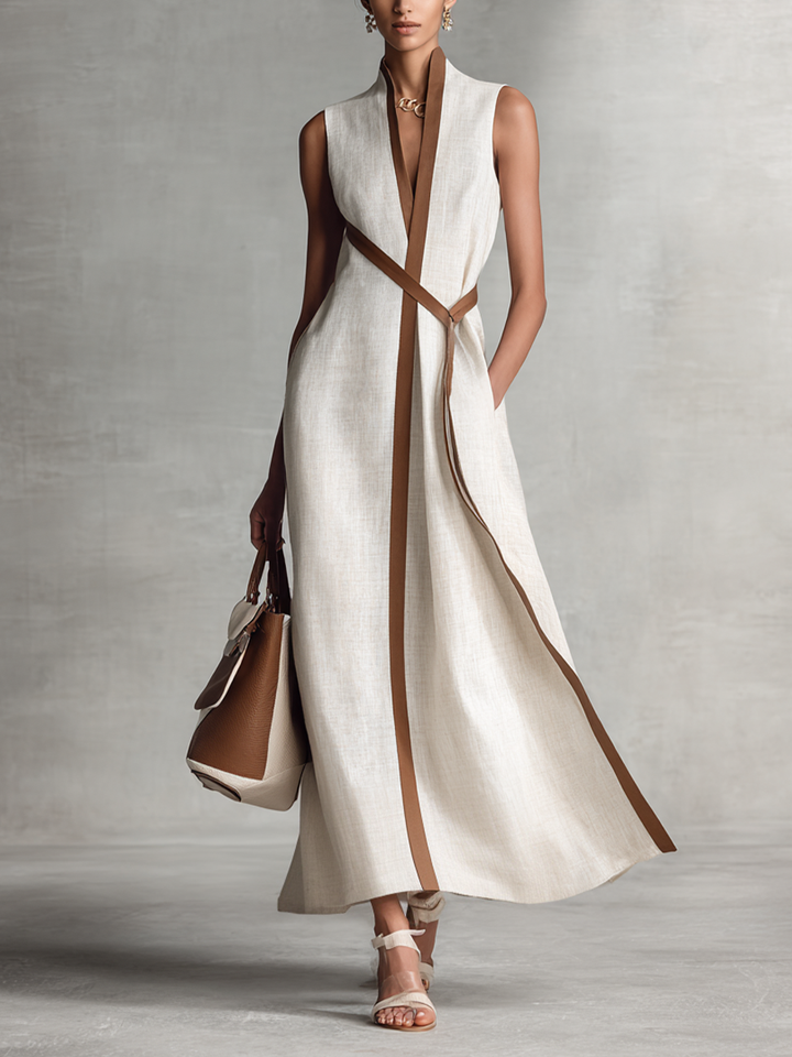 SUZANNE™ - ROBE LONGUE D’ÉTÉ ÉLÉGANTE À COL EN V