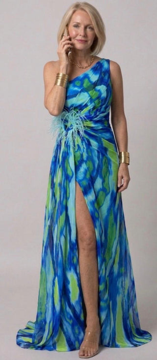 Nicolette | Robe de Soirée Drapée à Une Épaule