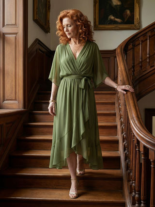 Mireille | Robe Midi Doucement Drapée