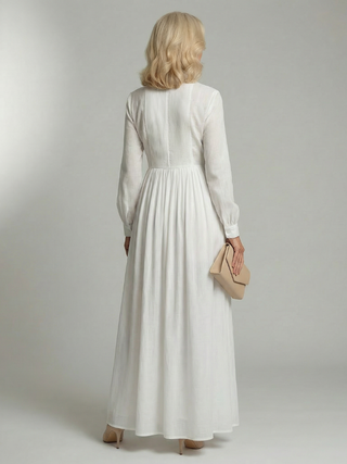 Amelia | Robe Maxi Élégante à Pliages