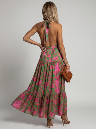 Beatrisse | Robe Maxi Drapée à Encolure Halter