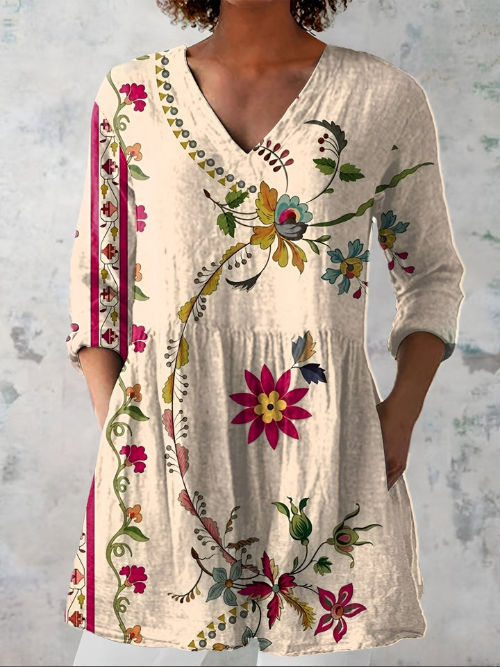 Lottie | Blouse Longue avec Décolleté en V
