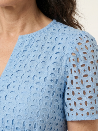 Brielle | Robe midi à manches courtes et décolleté en V