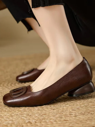Opium Leather Flats