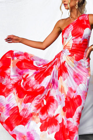 Victoria | Robe Maxi Plissée à Une Épaule