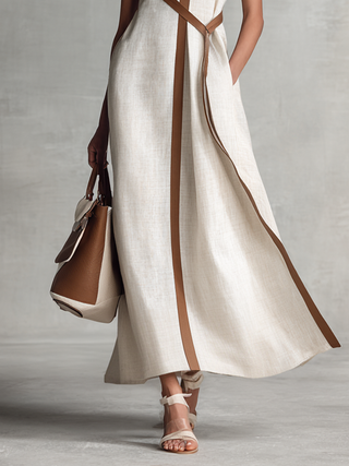 SUZANNE™ - ROBE LONGUE D’ÉTÉ ÉLÉGANTE À COL EN V