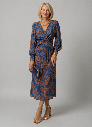 Iris | Robe Midi Taille Twist