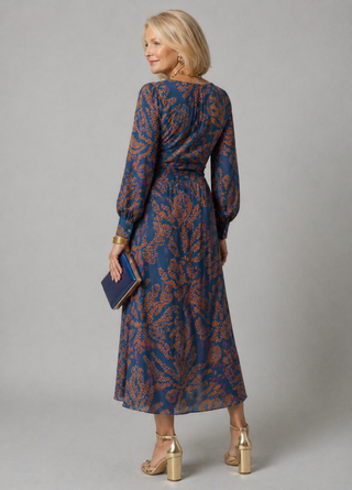 Iris | Robe Midi Taille Twist