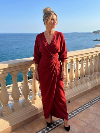 Cecilia | Robe Midi Drapée