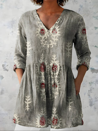 Everly | Blouse Longue avec Décolleté en V