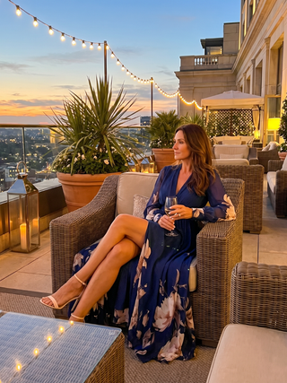 Delilah | Robe Maxi à Ourlet Fleuri Plissé
