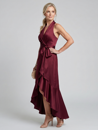 Della | Robe Midi à Encolure Halter