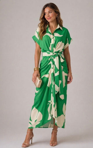 Patricia | Robe Chemise Élégante avec Ceinture