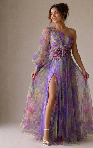 Elodie | Robe Florale à Une Épaule