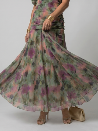 Calen | Robe Midi Décontractée à Épaules Dénudées