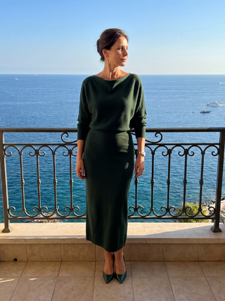 Bettany | Robe Midi à Col Drapé