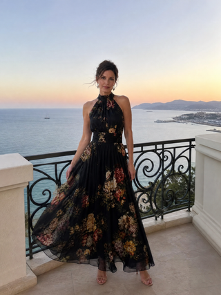 Sior™ Robe mi-longue fleurie à encolure licou