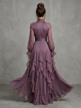 Gloria | Robe Maxi à Col Nœud