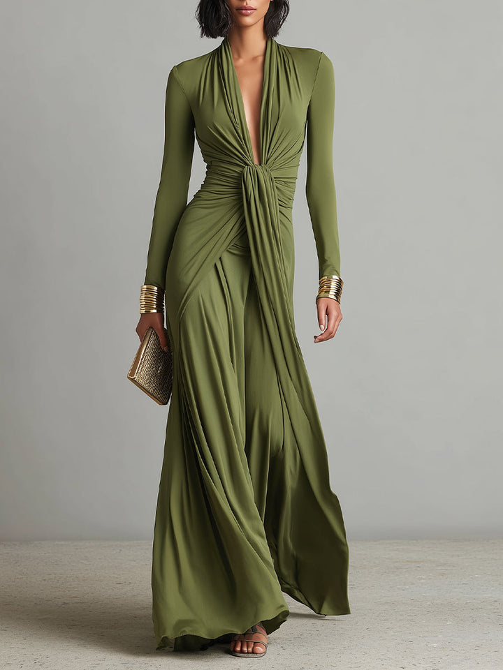 EVELYN™ - ROBE LONGUE EN SOIE GLAMOUR