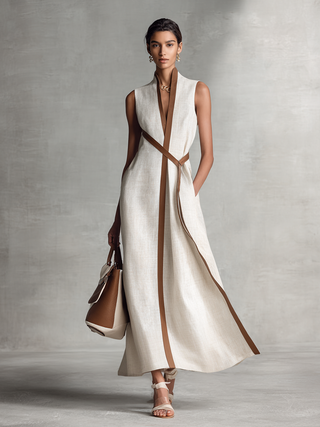 SUZANNE™ - ROBE LONGUE D’ÉTÉ ÉLÉGANTE À COL EN V