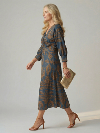 Maureen | Robe Midi à Devant Torsadé