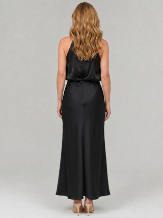 Nopal™ Robe mi-longue sans manches à encolure drapée